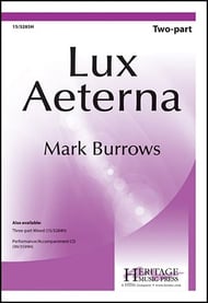 Lux Aeterna Two-Part choral sheet music cover Thumbnail